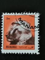 Manama - aap, Postzegels en Munten, Ophalen of Verzenden, Dier of Natuur, Gestempeld