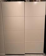 Witte Ikea PAX kast met schuifdeuren, Avec espace de penderie, 150 à 200 cm, Enlèvement, Utilisé