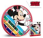 Mickey Mouse Wandklok - Disney Klok - Kunststof, Ophalen of Verzenden, Nieuw, Klok