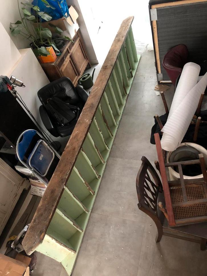 Stevige steile houten trap, Doe-het-zelf en Bouw, Ladders en Trappen, Gebruikt, Trap, 2 tot 4 meter, Ophalen