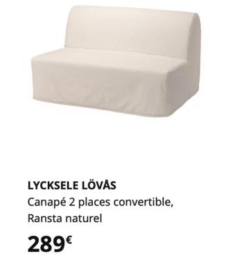 Canapé clic clac ikea presque neuf, Enlèvement, Crème, Deux personnes, 190 cm ou moins