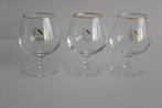 3 glazen cognac napoleon, Huis en Inrichting, Ophalen of Verzenden, Zo goed als nieuw, Glas, Glas of Glazen