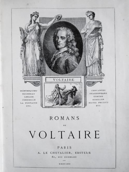 Romains de Voltaire - 1867 - illustré de gravures originales, Livres, Littérature, Utilisé, Europe autre, Enlèvement ou Envoi