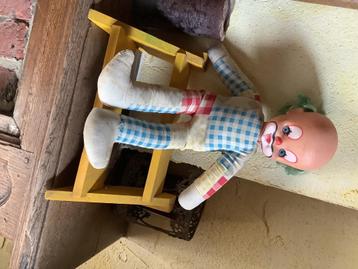 Joli clown vintage et petit escabeau, Enlèvement ou Envoi
