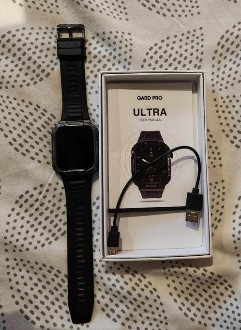 Smartwatch  Gard Pro Ultra, Handtassen en Accessoires, Smartwatches, Zo goed als nieuw, Zwart, Ophalen