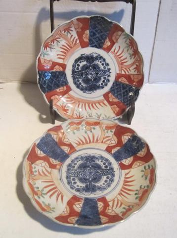 2x Antiek Imari bord, 19e eeuw, handgeschilderd nr4/5 beschikbaar voor biedingen