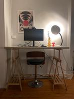 IKEA LAGKAPTEN blanc bureau/ white desk, Enlèvement, Réglable en hauteur, Utilisé, Bureau