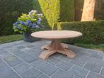 Volledig massief eiken salontafel. Geluchtgomd., Ophalen of Verzenden, Zo goed als nieuw