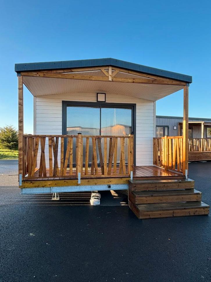 Nieuwe Stacaravan Méditerranée - 2 kamers, met terras - 8,8m, Caravans en Kamperen, Stacaravans, tot en met 2, Ophalen