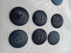 Set van 6 originele zwarte vintage knopen 35 mm x 7 mm, Ophalen, Nieuw, Knoop of Knopen