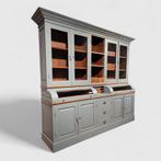 Grutterskast teakhout grijsblauw – Landelijke buffetkast, Huis en Inrichting, Kasten | Buffetkasten, 200 cm of meer, Teakhout