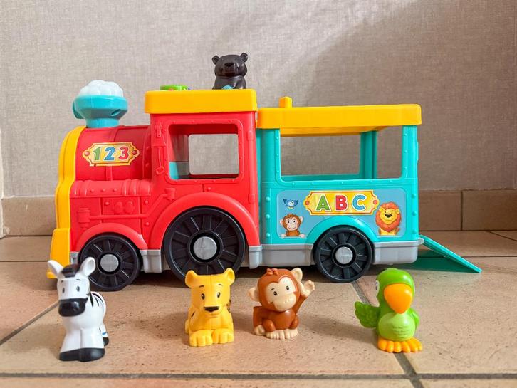 speelgoed trein Little People big abc dieren, Kinderen en Baby's, Speelgoed | Fisher-Price, Zo goed als nieuw, Speelset, Met licht