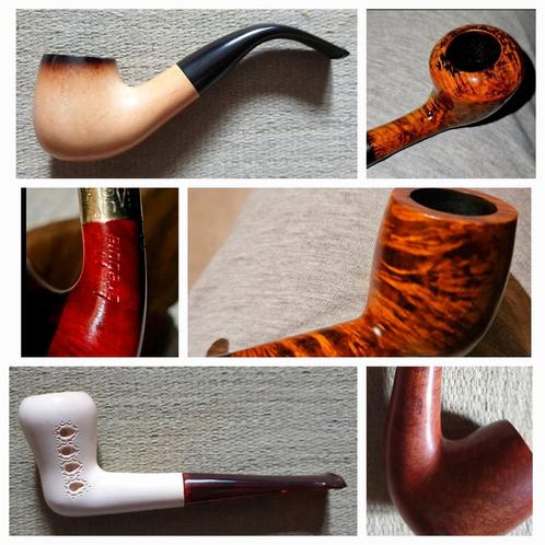 Lot de 6 pipes (Chacom, Brebbia, Masta,...), Collections, Articles de fumeurs, Briquets & Boîtes d'allumettes, Utilisé, Autres types