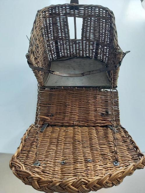 Prachtig antiek opvouwbaar rotan fiets kinderzitje /mand, Antiek en Kunst, Antiek | Overige Antiek, Ophalen of Verzenden