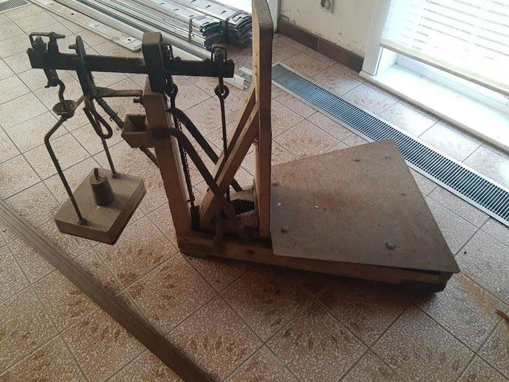 authentieke mechanische platformweegschaal, Antiek en Kunst, Antiek | Gereedschap en Instrumenten, Ophalen