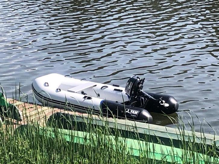 Rubberboot met motor yamaha, type zodiac, met trailer, Watersport en Boten, Rubberboten, Zo goed als nieuw, Yamaha, Ophalen