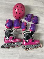Rollerskates Oxelo, maat 30-32 + bescherming, Kinderen en Baby's, Speelgoed | Buiten | Rolschaatsen, Verstelbaar, Gebruikt, Ophalen of Verzenden