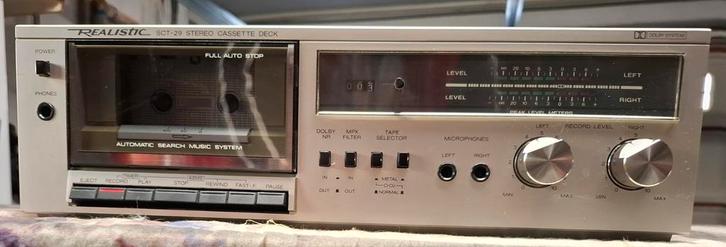 Deck cassette Realistic sct 29, TV, Hi-fi & Vidéo, Decks cassettes, Enlèvement ou Envoi
