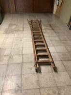 Uitschuifbare ladder in hout, Doe-het-zelf en Bouw, Ladders en Trappen, Ophalen, Gebruikt, Ladder, Opvouwbaar of Inschuifbaar