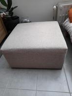Mooie beige poef 80 x 80, Ophalen, Hout, Vierkant, Nieuw