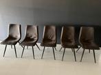 Set van 5 stoelen, Ophalen, Gebruikt, Bruin, Stof