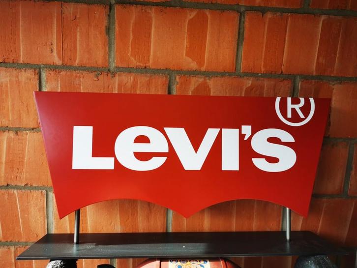 Levi's dubbelzijdig reclame statief, Verzamelen, Merken en Reclamevoorwerpen, Zo goed als nieuw, Reclamebord, Ophalen of Verzenden