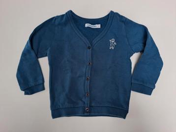 Mt 4j Blauwe gilet met wit jongetje  beschikbaar voor biedingen