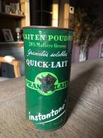Brocante blikken groene doos Quick lait France lait, Verpakking, Gebruikt, Ophalen of Verzenden