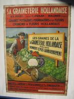 affiche publicitaire 1920 Graineterie Hollandaise, Publicité, Utilisé, Enlèvement ou Envoi, Rectangulaire vertical