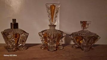 Antiek  parfumstel bleikristal, Enlèvement
