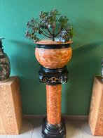 Antieke keramieke bloempot en pilaar, Huis en Inrichting, Woonaccessoires | Zuilen en Pilaren, Ophalen of Verzenden, Zo goed als nieuw
