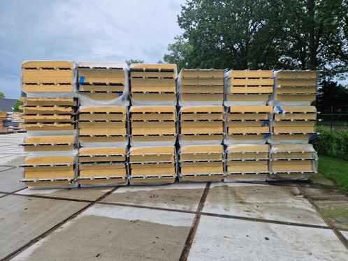 Grote partij, sandwichpanelen voor dak 140 mm, ral 9006, Doe-het-zelf en Bouw, Platen en Panelen, Nieuw, Overige materialen, 100 mm of meer