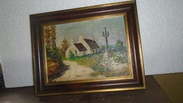 vintage Schilderij gesigneerd beschikbaar voor biedingen