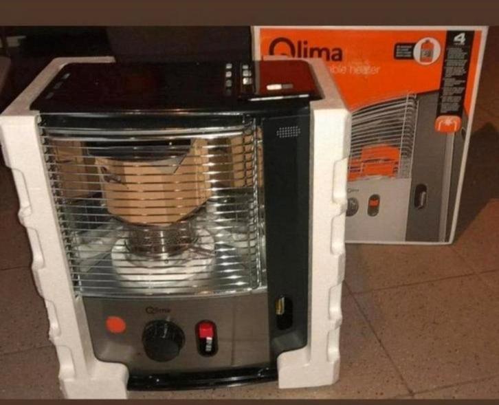 Qlima Petroleum kachel dubbelbrander, Doe-het-zelf en Bouw, Verwarming en Radiatoren, Nieuw, Kachel, Hoog rendement (Hr), Ophalen