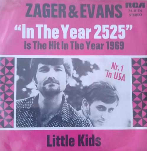 Singer & Evans - En l'an 2525, CD & DVD, Vinyles Singles, Comme neuf, Single, Pop, 7 pouces, Enlèvement ou Envoi