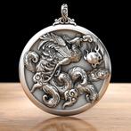 Phoenix Dance in the Nine Heavens hanger - 999 zilver, Verzenden, Nieuw, Kruis of Symbool, Zilver
