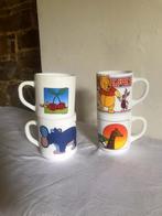 Lot de 4 mugs vintage en Arcopal, Tasse(s) et/ou soucoupe(s), Utilisé, Verre