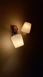 Retro dubbele wandlamp, Huis en Inrichting, Ophalen, Gebruikt
