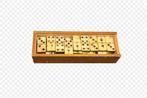Jeu de dominos ancien en boîte bois – matière naturelle, Enlèvement, Comme neuf