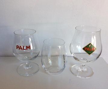 Diverse bierglazen: Hoegaarden, Palm, Averbode, Liefmans