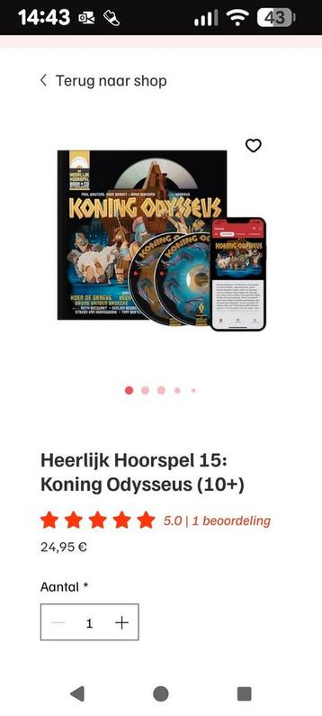 Koning Odysseus - special edition (met cd en downloadcode) beschikbaar voor biedingen