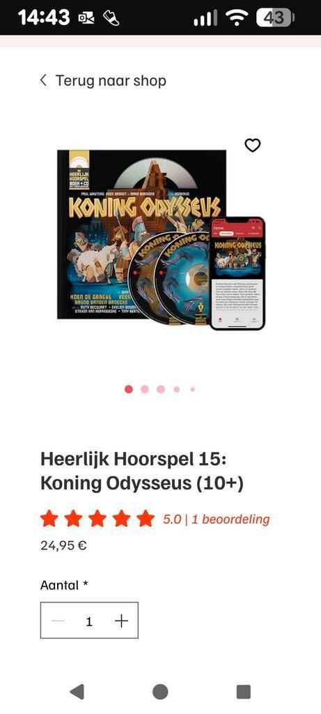 Koning Odysseus - special edition (met cd en downloadcode), Boeken, Kinderboeken | Jeugd | onder 10 jaar, Nieuw, Fictie algemeen