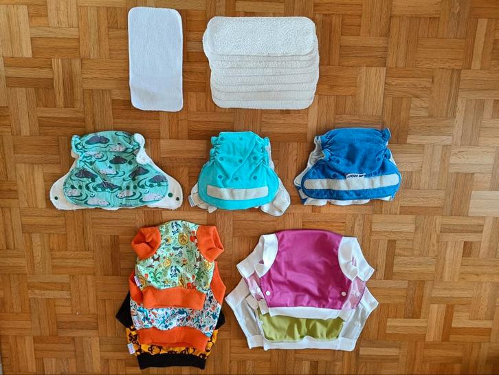 Wasbare luiers (nacht) + extra inleggers, Kinderen en Baby's, Badjes en Verzorging, Zo goed als nieuw, Ophalen