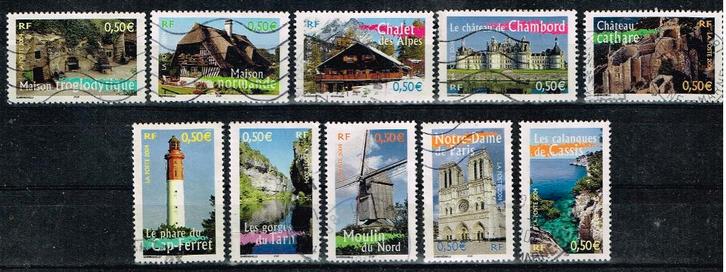 Timbres-poste de France - K 5417 - sites touristiques, Timbres & Monnaies, Timbres | Europe | France, Affranchi, Envoi