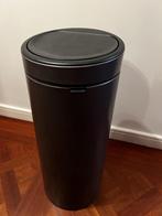 Poubelle Brabantia Touch 30 litres noir mat, 20 à 30 litres, Enlèvement, Utilisé, Métal