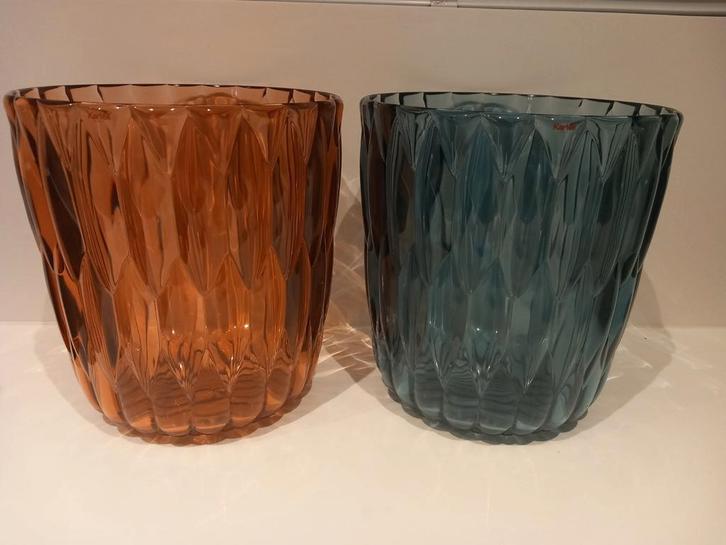 Twee kartell jelly design vazen, Huis en Inrichting, Woonaccessoires | Vazen, Zo goed als nieuw, Ophalen of Verzenden