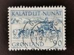 Groenland 1971 - postbedeling per hondenslee, Ophalen of Verzenden, Denemarken, Gestempeld