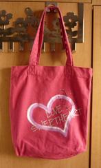 Fuchsia roze katoenen shopper tas van Etam Love sweetheart, Enlèvement ou Envoi, Rose