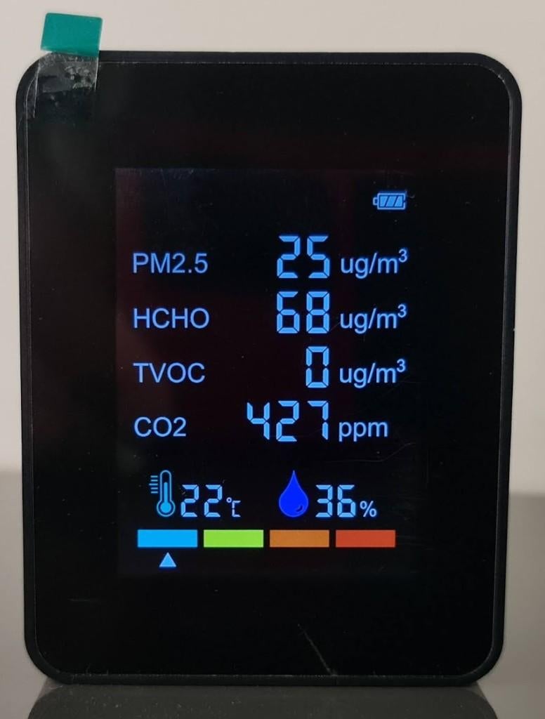 Détecteur de qualité d’air – 6 en 1, Bricolage & Construction, Instruments de mesure, Neuf, Autres appareils de mesure ou compteurs