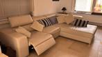 Hoeksofa in leder met elektrische relax, Ophalen, 250 tot 300 cm, 100 tot 125 cm, Leer